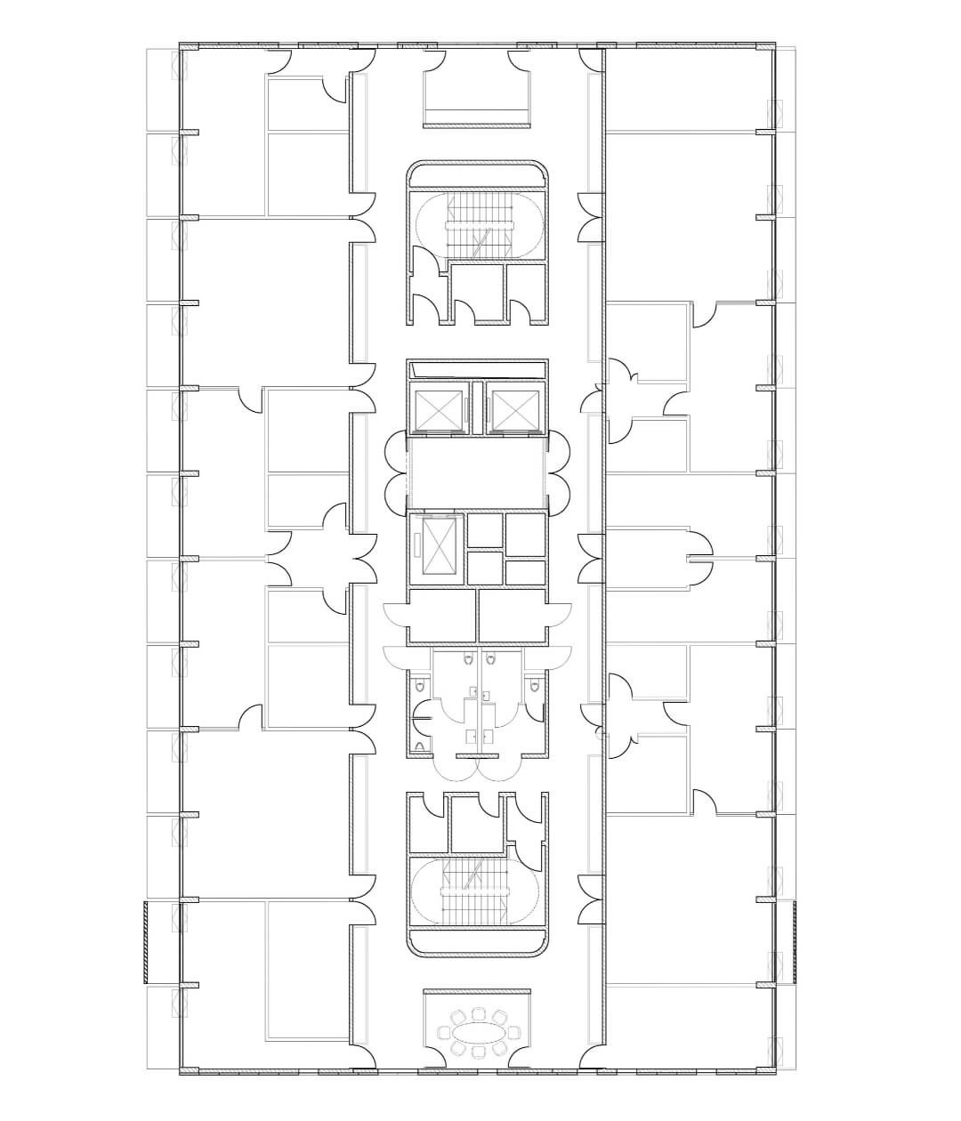 Plan simplifié de l'université de médecine Necker à Paris