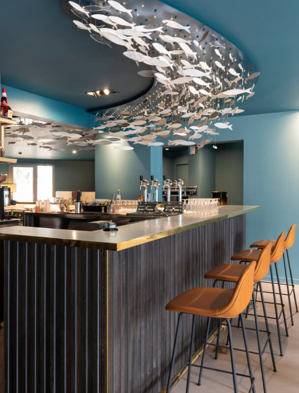 Comptoir du bar Black Bass