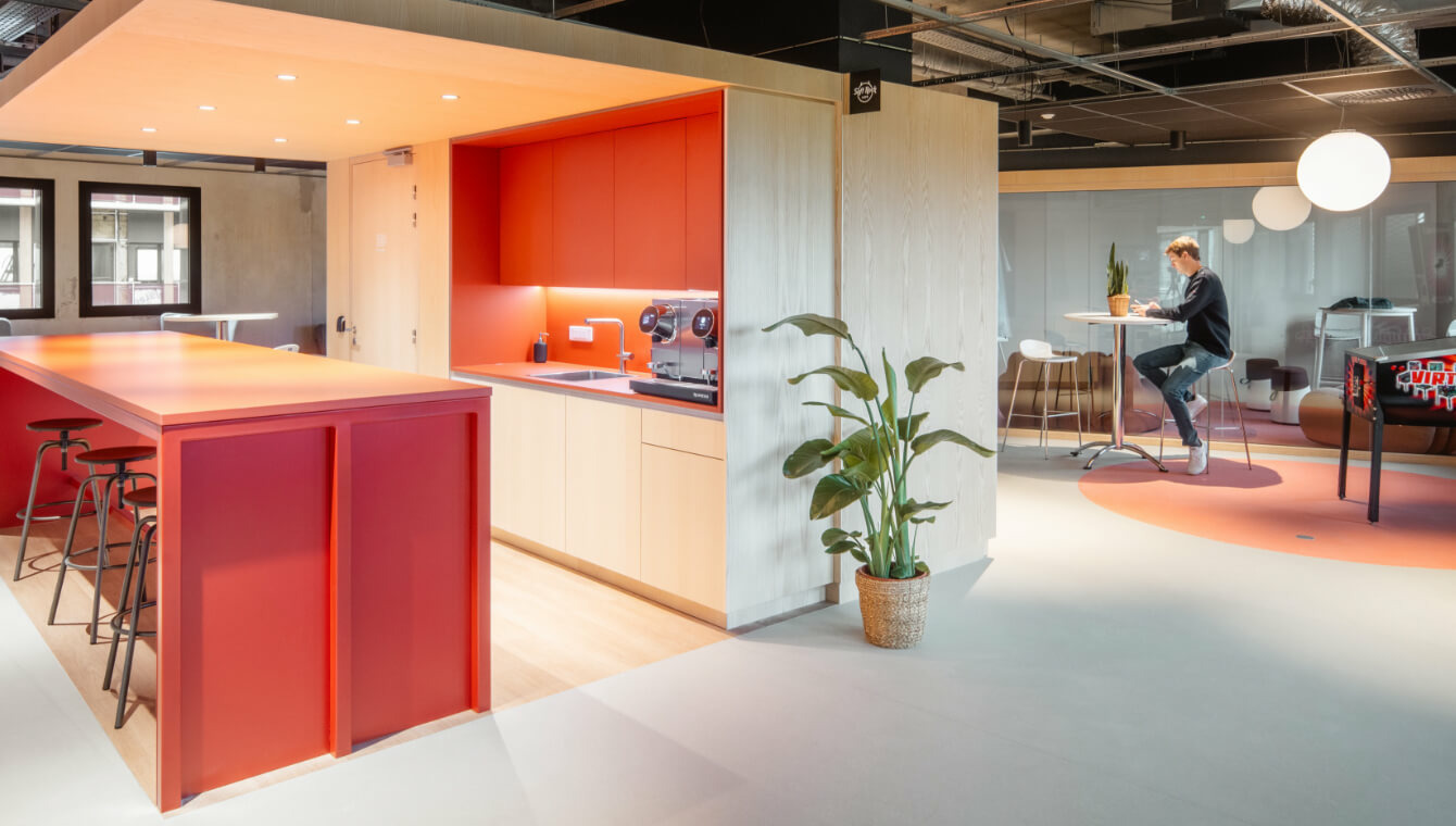 Espace détente dans les bureaux de co-working Walter