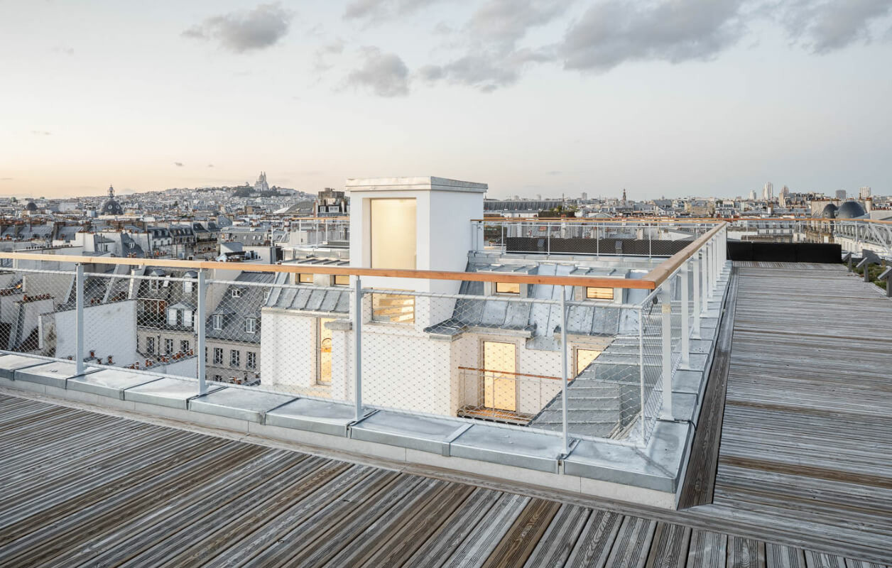 Vue du toit du 69-71 Beaubourg