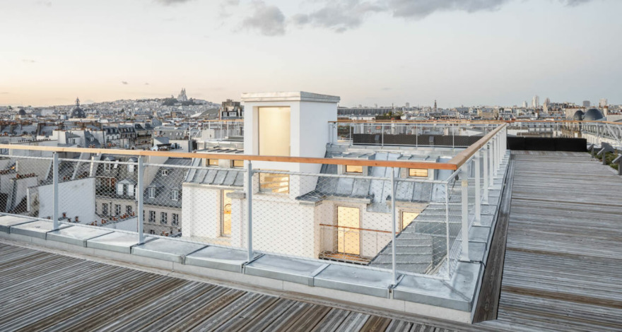 Vue du toit du 69-71 Beaubourg
