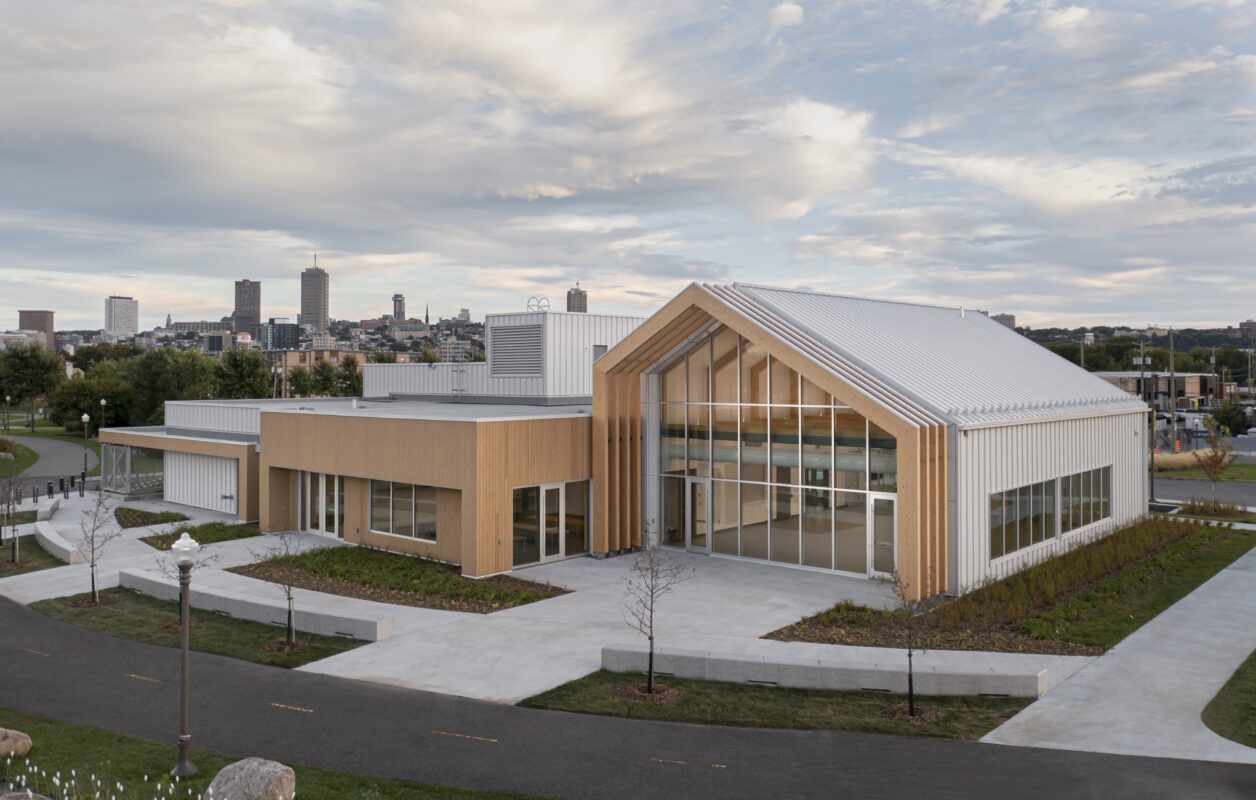 pavillon accueil construction bois