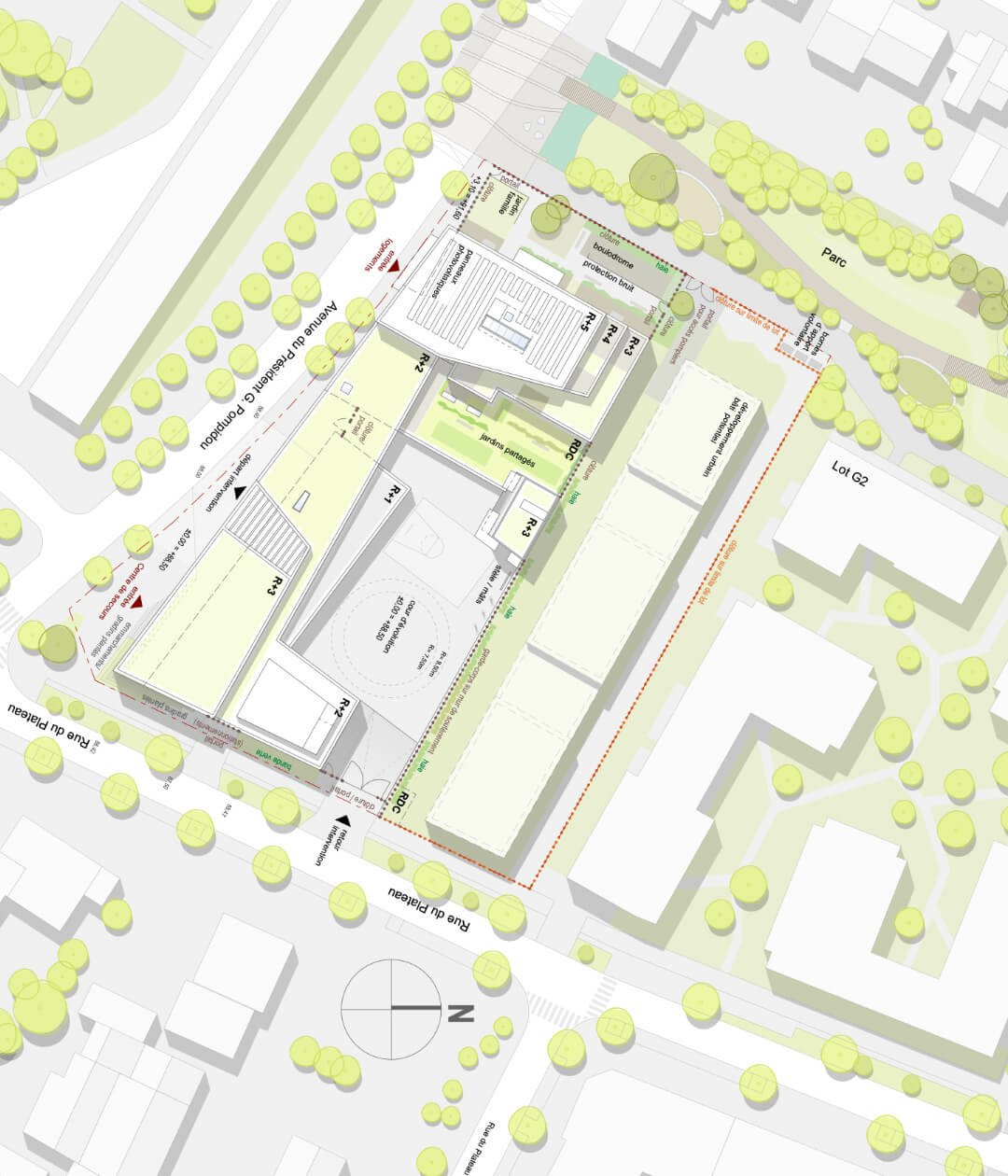 Plan de Masse caserne de rueil