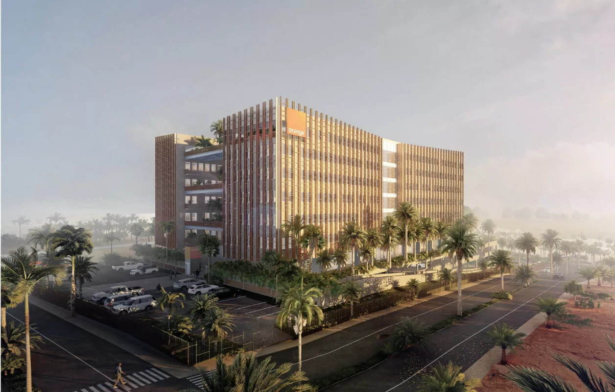 bâtiment site orange guinée
