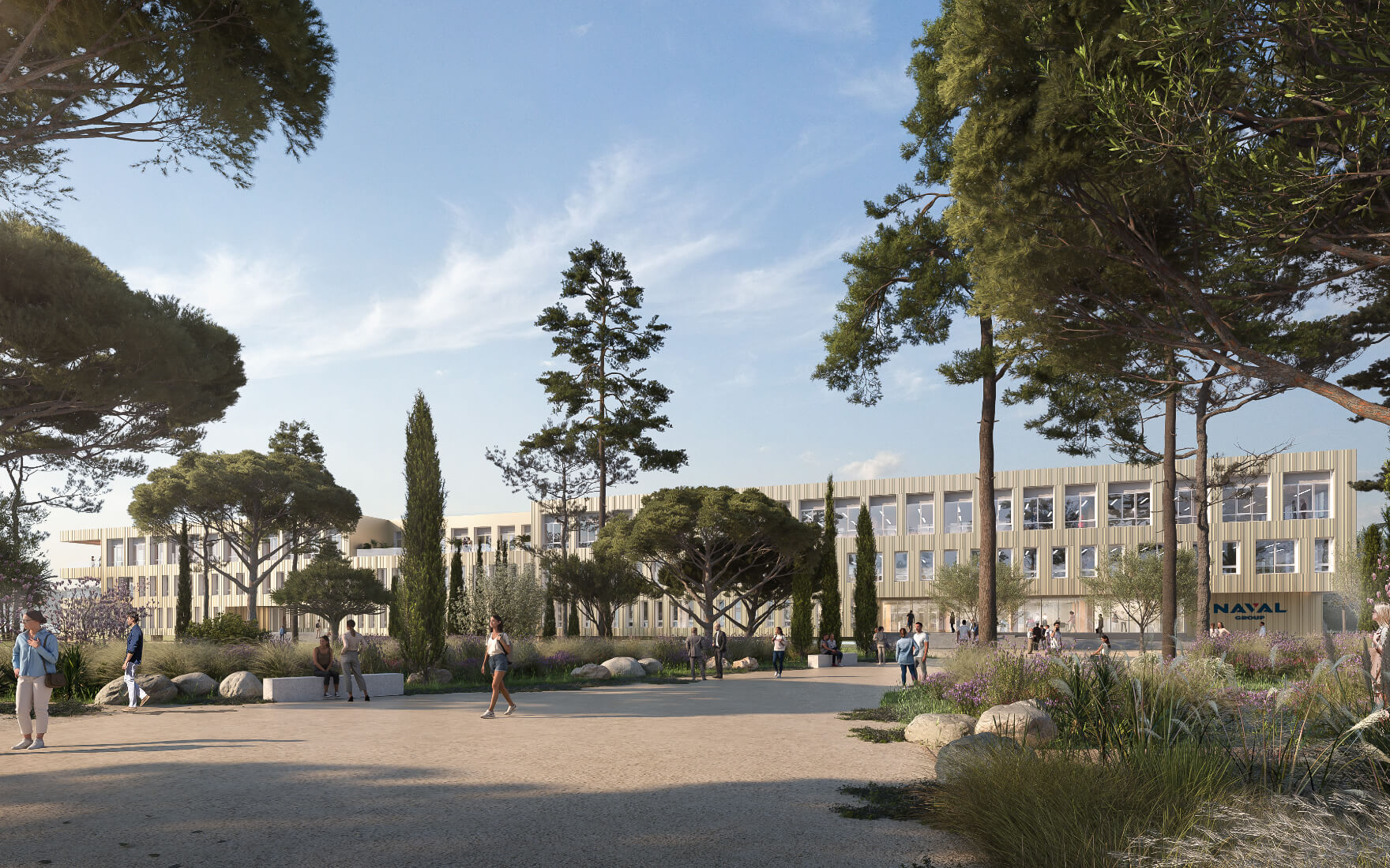 Parvis du site Naval