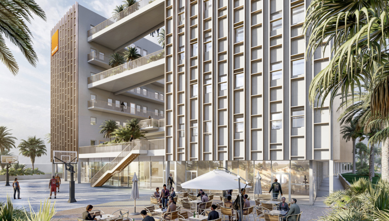 bureaux flexibles orange siège guinée