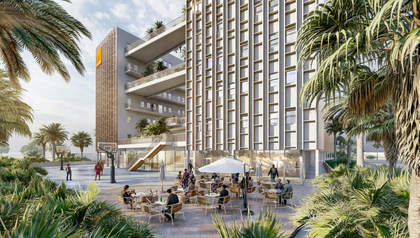 bureaux flexibles orange siège guinée