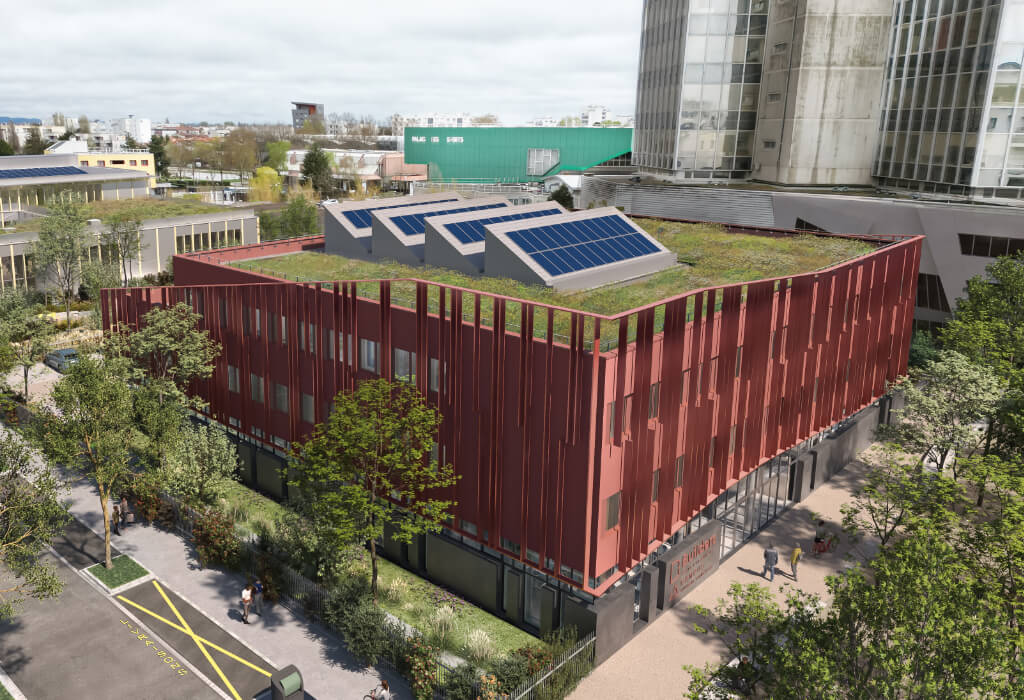 Vue aérienne du campus builders