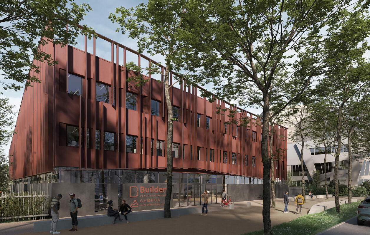 Vue du campus builders de la rue