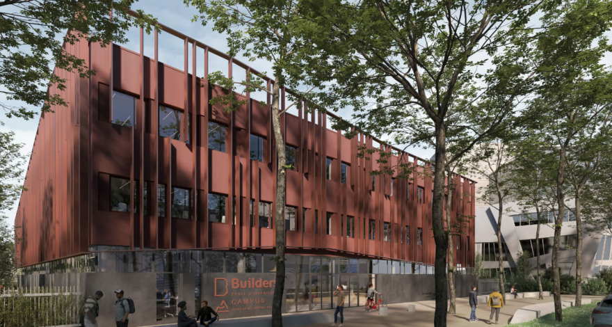 Vue du campus builders de la rue