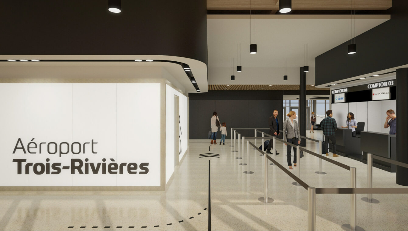 Québec aérogare Comptoir enregistrement
