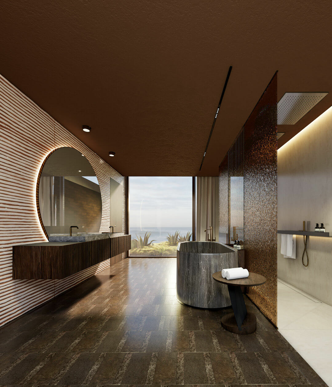 Salle de bain de l'hôtel Terrou-Bi