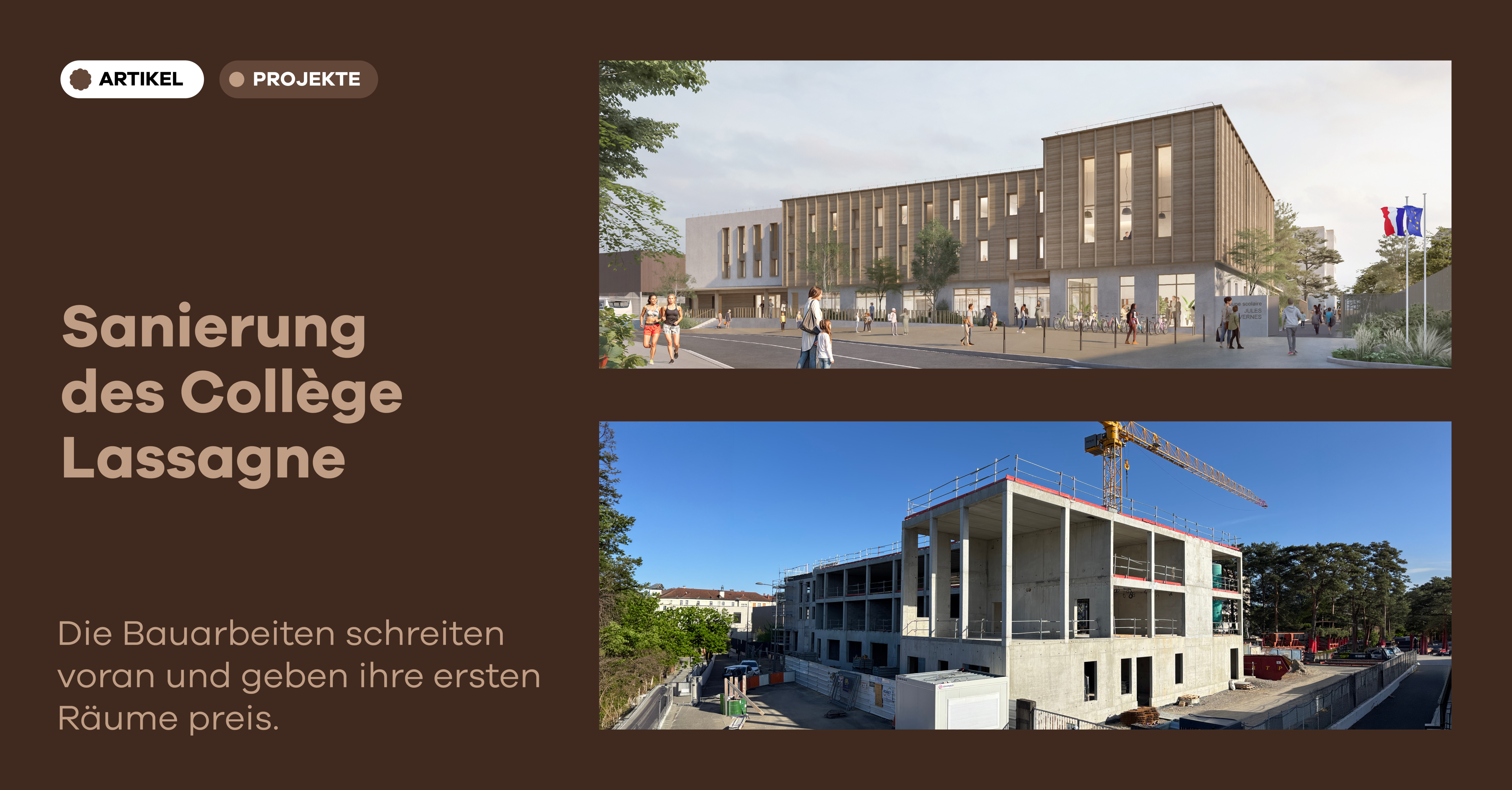 In Caluire-et-Cuire nehmen die Bauvolumen des Projekts Lassagne Gestalt an