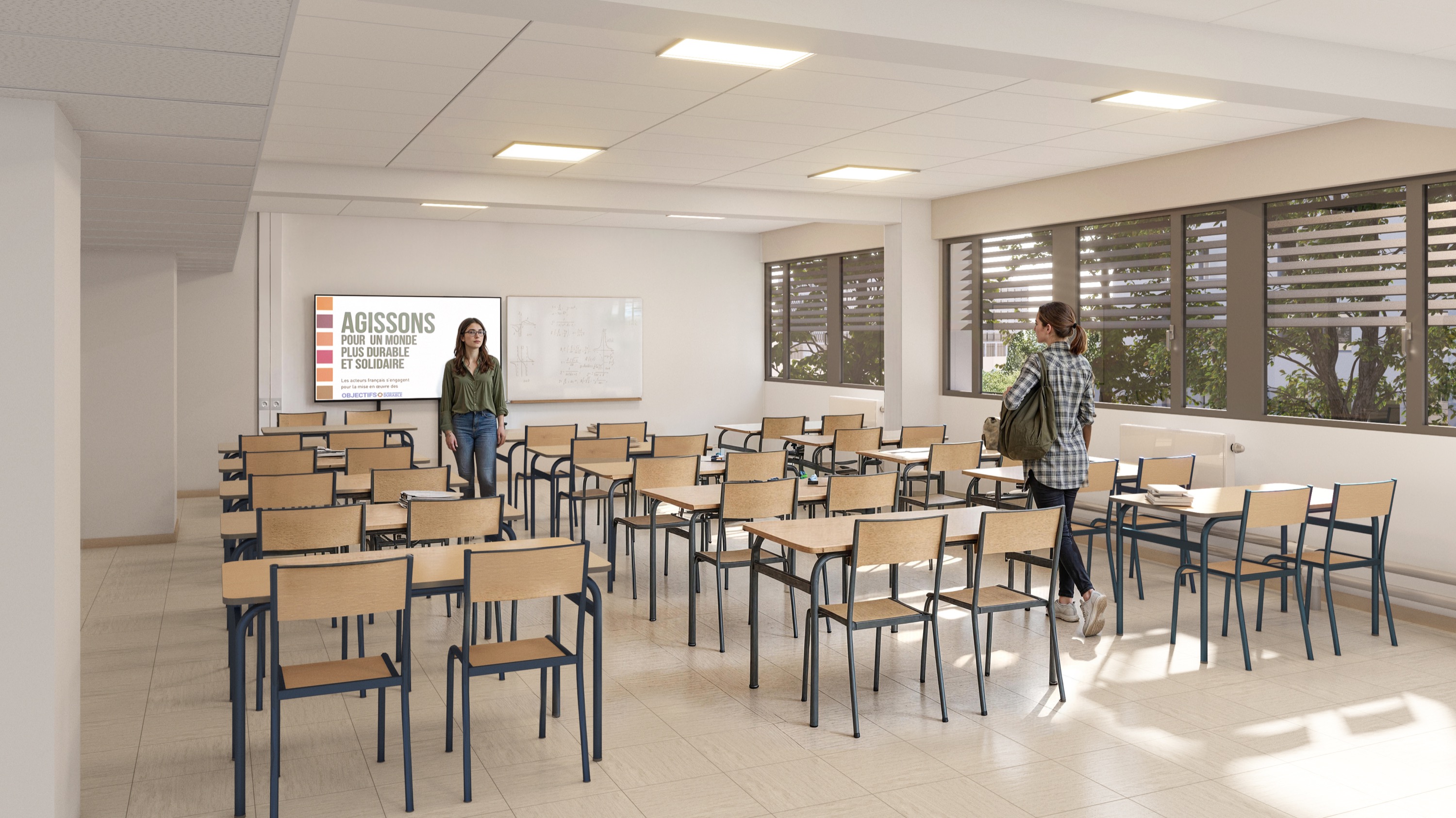 Patriarche and Autumn win the energy renovation competition for Lycée Paul Éluard in Saint-Denis.