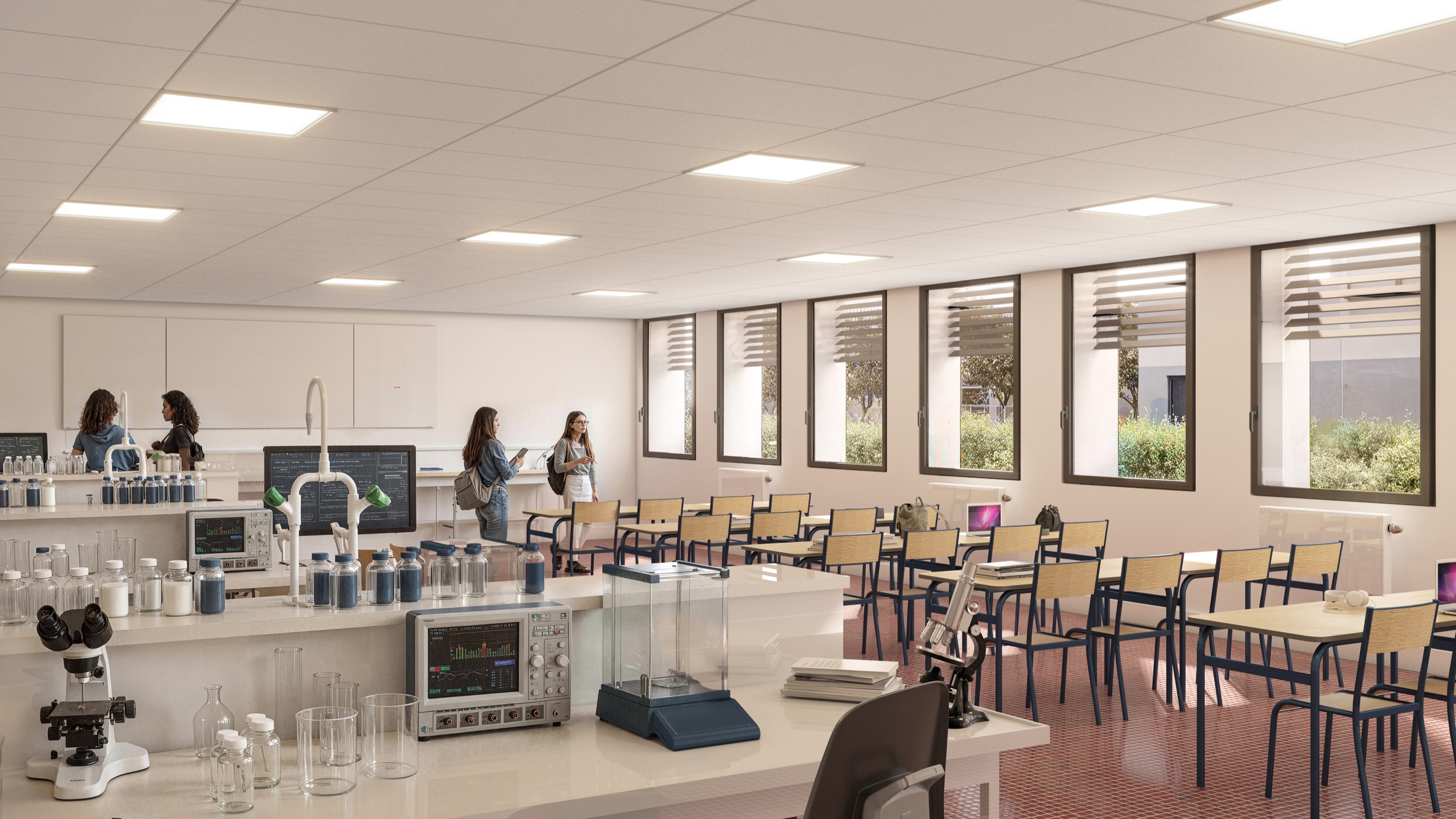 Patriarche and Autumn win the energy renovation competition for Lycée Paul Éluard in Saint-Denis.
