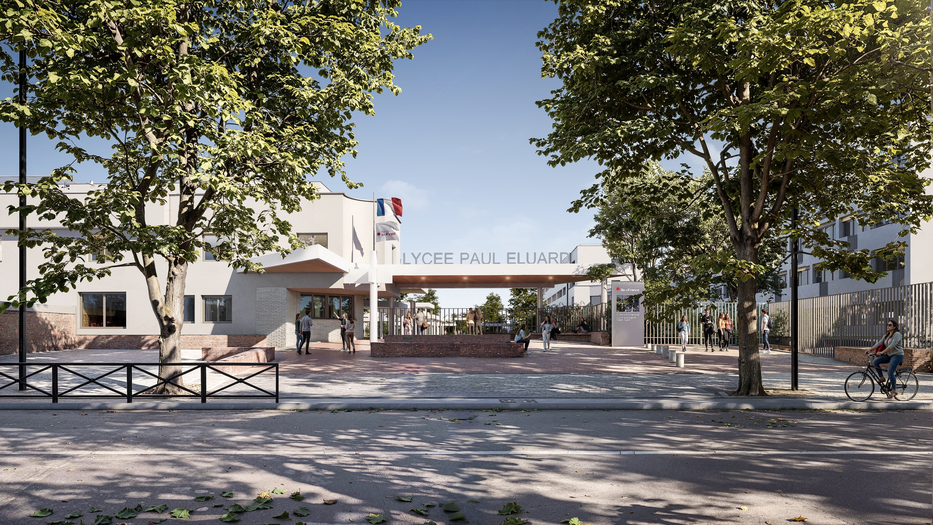 Patriarche and Autumn win the energy renovation competition for Lycée Paul Éluard in Saint-Denis.