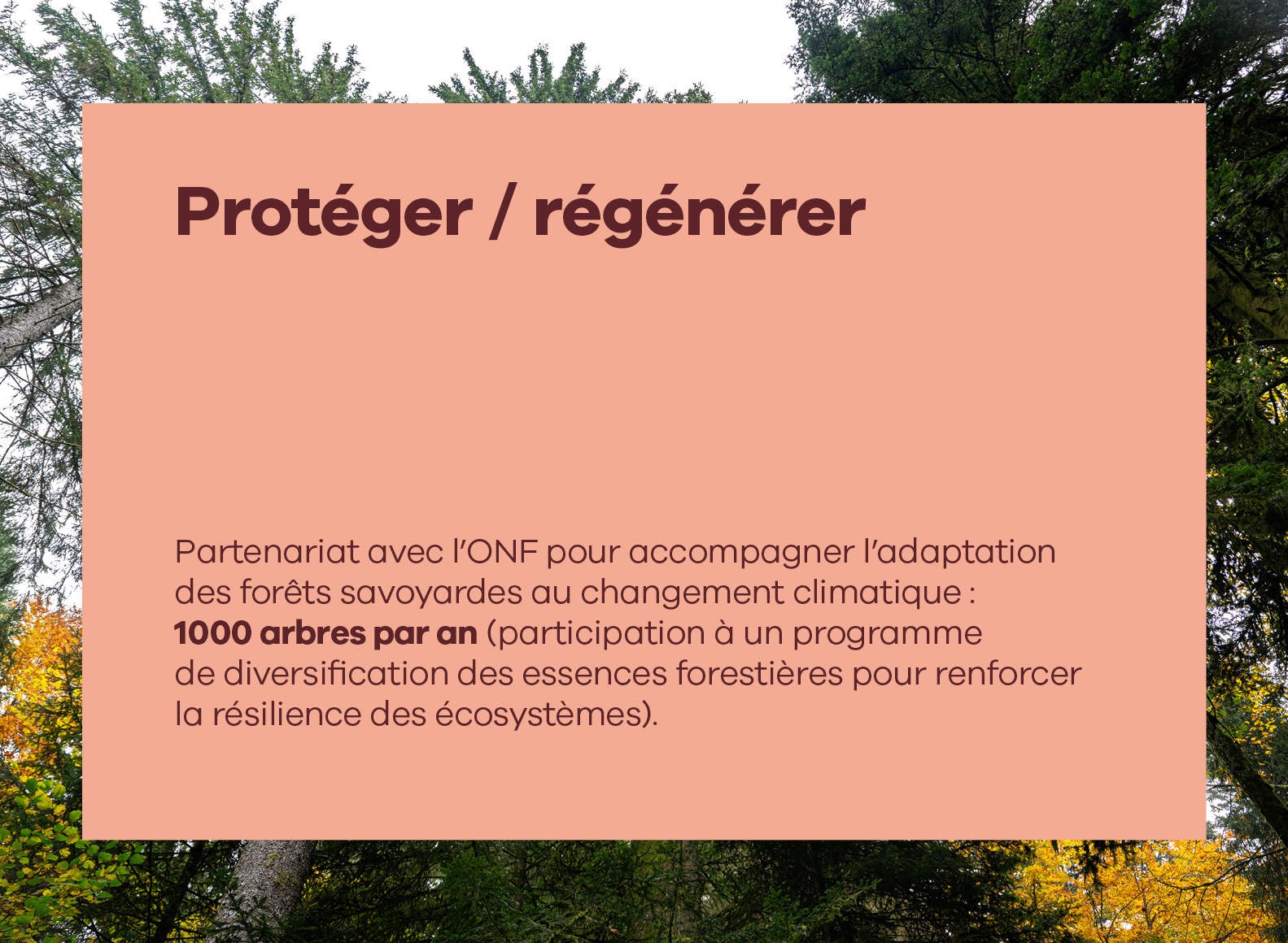 protéger et régénérer